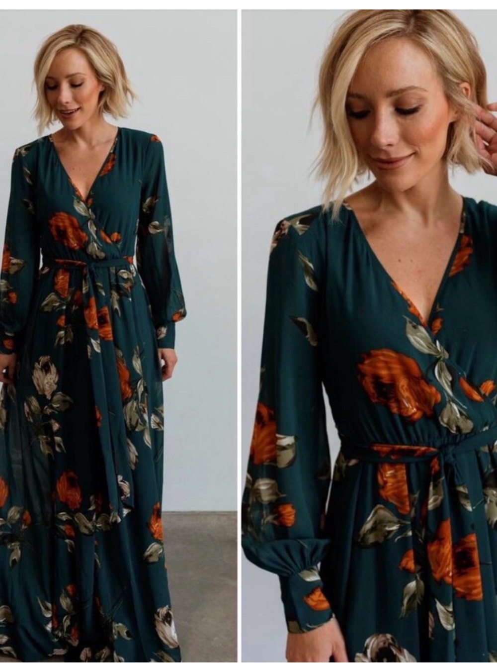 Baltic Born Green Floral Maxi Dress